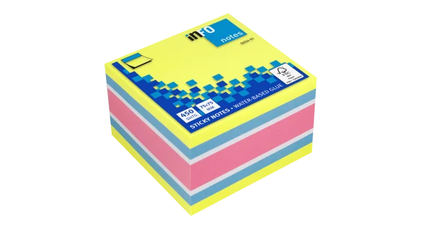 451. Block Quita y Pon 3″x3″ 4 col Brill. Ban C.R 450H Info-Notes