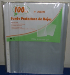 74. Funda Plastica P/Hojas T.Carta 11H. 0.045Mm (100)