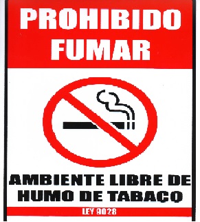 919. Rotulo Prohibido Fumar Ambiente Libre de Humo 20x30cm