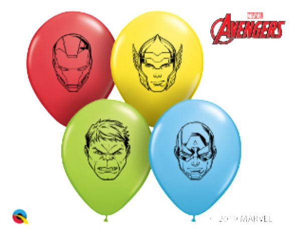 12606. Globo No. 5 Avengers Personajes Qualatex (25 uds)