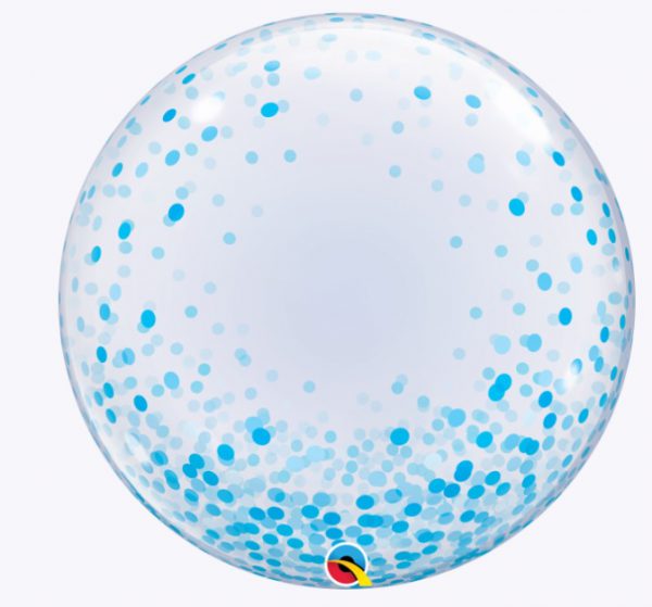 57789. Globo No. 24 Burbuja Confetti Azul Qualatex (1)