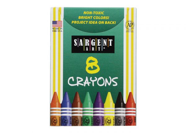 0908. Crayones 8 Col. Sargent Art *