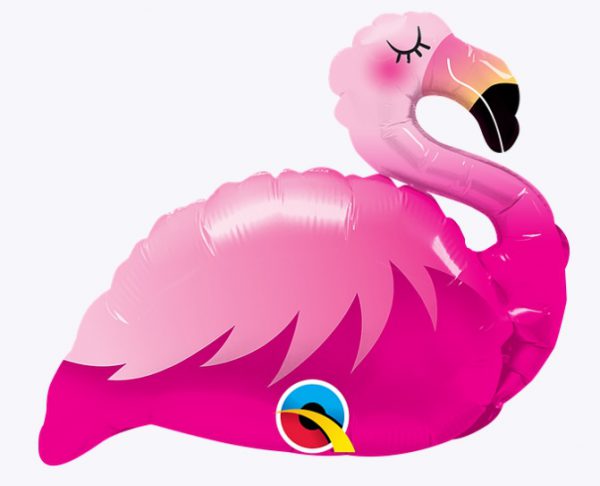 10464. Globo No. 14 Metálico Flamingo Rosa Qualatex (1)