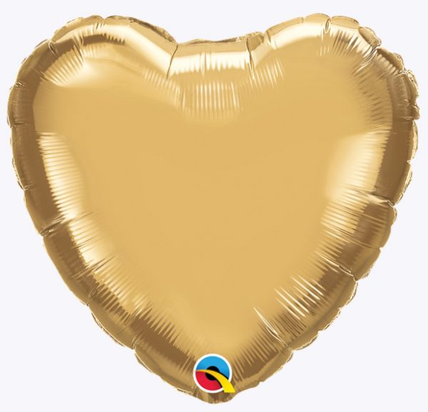90039. Globo No. 18 Metálico Corazón Chrome Dorado Qualatex (1)