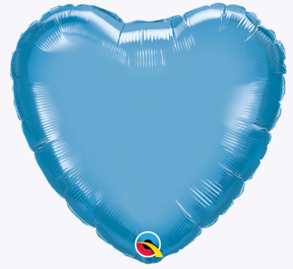 90049. Globo No. 18 Metálico Corazón Chrome Azul Qualatex (1)
