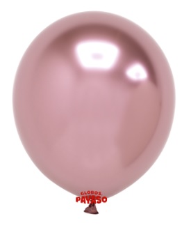 7733. Globo No. 12 Chrome Oro Rosa (Platinum Rose Gold) Payaso (50uds)