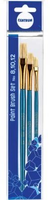 84682. Set 3 Pinceles Planos No. 8,10,12 Centrum.