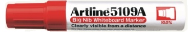 5109R. Marcador Para Pizarra Jumbo Biselado Artline 5109. Rojo