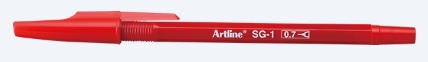 SGR. Bolígrafo Económico Semi Gel PTA 0.7 mm Artline SG-1 Rojo.