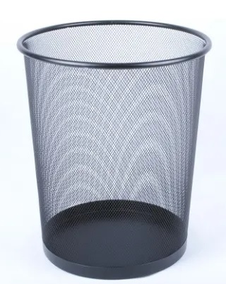 158. Basurero de Malla Metalico Redondo Grande (29.5 X 29.5 X35) Cm Karyma