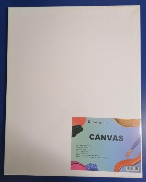 4050. Lienzo con Marco 100% Algodón 40 x 50 cm, 280 Gr. Karyma.