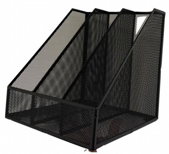 4186. Revistero 3 Espacios Malla Metálica Armado Karyma