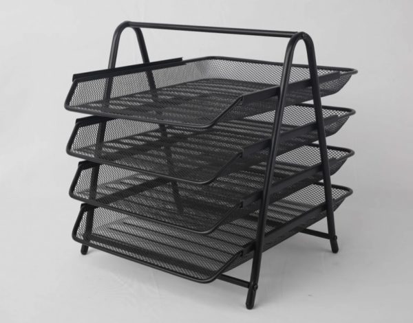 584. Papelera  de 4 Niveles Malla Metálica 29,5 x 35,5 x 32,5 cm  Karyma