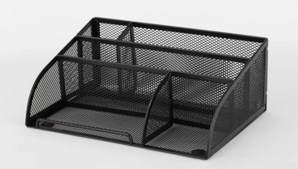 7082. Organizador de Escritorio Malla  25,5x18x10,5cm. 5 Espacios