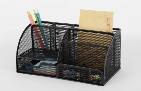 7083. Organizador de Escritorio Malla Grande  Rectangular 22x14x12,5 cm Karyma