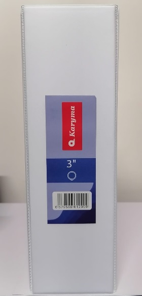 6536B. Portafolios Tamaño Carta Karyma 3” Blanco