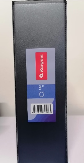 6536N. Portafolios Tamaño Carta Karyma 3” Negro