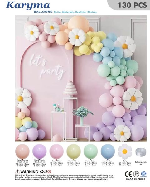 1059. Set de Globos Let`s Party Pastel  (158 pcs)