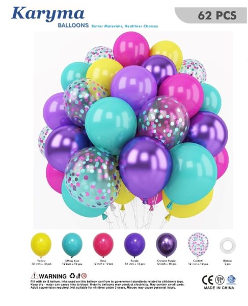 1080. Set de Globos Rainbow (62pcs)