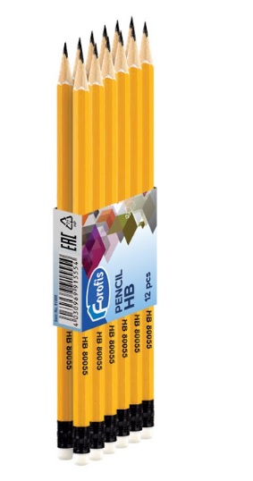 91555. Lapiz HB con Borrador Amarillo Forofis (12)